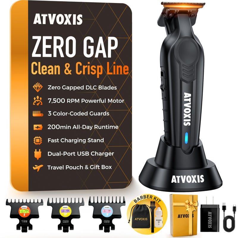 ATVOXIS Hair Trimmer for Men Trimmers for Barbers Zero Gapped T Liners Clippers T Blade Trimmer Line Up Shape Up Edgers Clippers for Men
